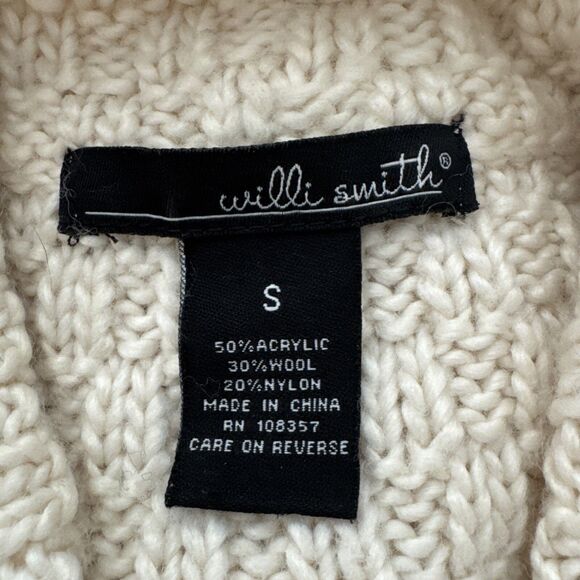 Cream Chunky Knit Cowl Neck Sweater Women’s Small Soft Pullover Fall Cozy - Picture 8 of 12